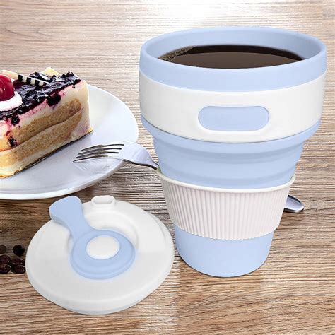 350ml/12oz Portable Folding Coffee Cups Travel Telescopic Collapsible ...