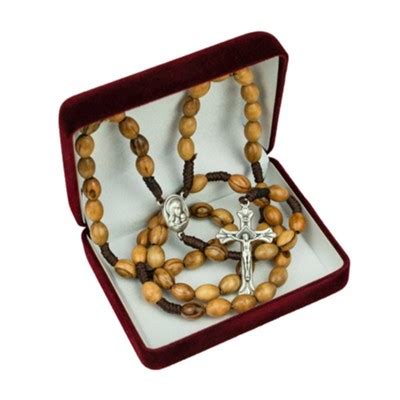 Olive Wood Rosary with Soil from Holy Land – St. Anthony's Catholic ...