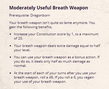 Moderately Useful Breath Weapon - a dragonborn feat : r/UnearthedArcana