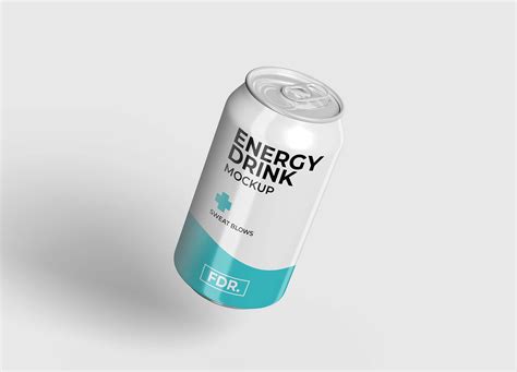 Free Large Soda Can Mockup (PSD)