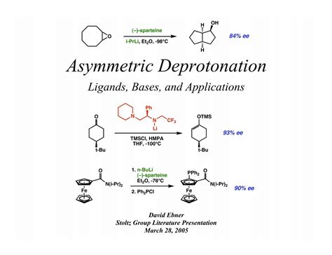 Asymmetric Deprotonation - The Stoltz Group