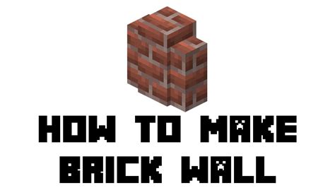 Minecraft Survival: How to Make Brick Wall - YouTube