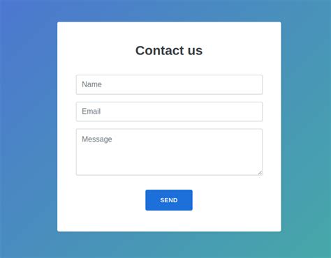 Contact Form | Bootstrap Studio