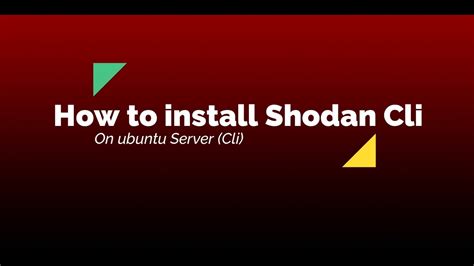 How to Install Shodan Cli Version | Shodan tutorial - YouTube