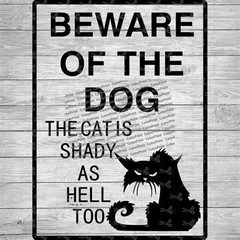 Beware Of Dog SVG,EPS & PNG Files - Digital Download files for Cricut ...