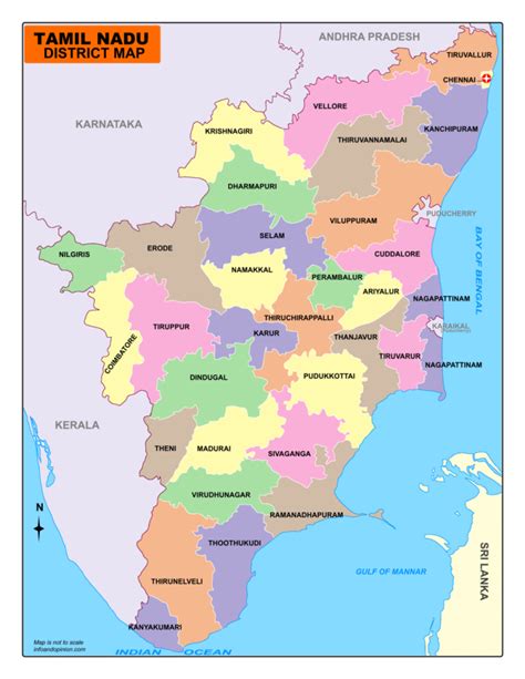 Tamil Nadu District Map - Infoandopinion