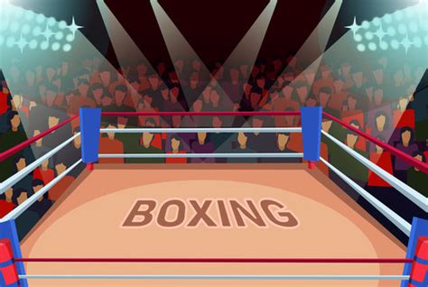 Cartoon Boxing Ring Background