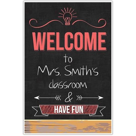 Amazon.com: Welcome to Classroom Personalized School Poster : Handmade ...