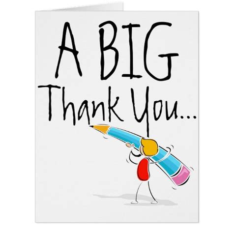 Big Giant Thank You Card | Zazzle.com