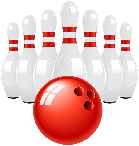 Red Bowling Ball and Pins PNG Clip Art - Best WEB Clipart