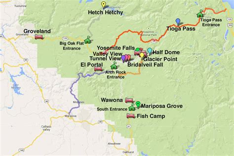 A Map and Guide to Hetch Hetchy Reservoir at Yosemite