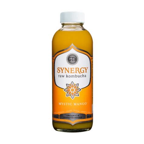 GT's Living Foods Synergy Organic & Raw Mystic Mango Kombucha, 16 fl oz ...