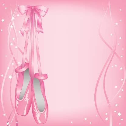 Pink Balletballerina Slippers On Background Stock Illustration ...