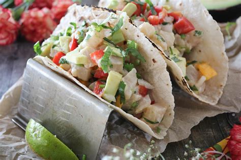 Mahi Mahi Mango Ceviche Tacos - PaleOMG