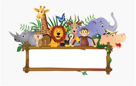 jungle animals border clipart - Clip Art Library