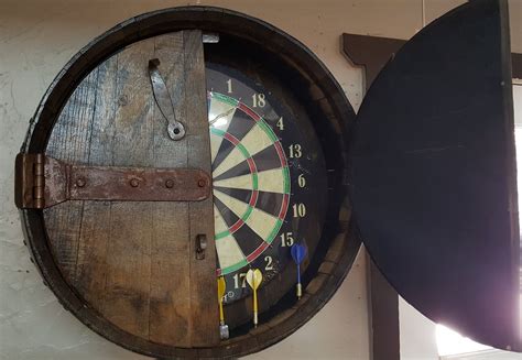 Winners circle Dart board Cabinet — King Barrel | Barrel furniture ...