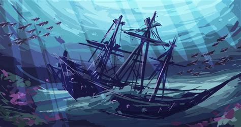 Shipwreck 30min sketch #15 by kristyglas on DeviantArt