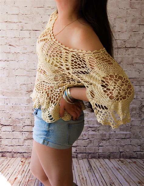 CROCHET Top. Crochet Lace Top. Lace Top. Boho Crochet Top. - Etsy