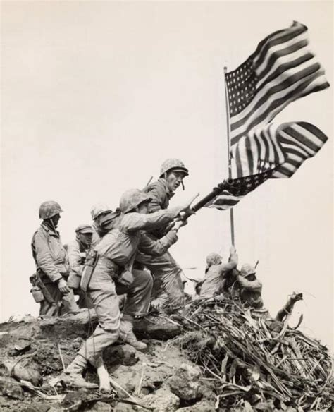 Flag Raising at Iwo Jima — Installing Large Flag on Mt. Suribachi | All ...