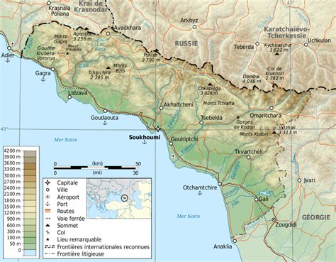 Abkhazia Map - Guide of the World