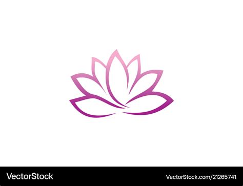 Abstract lotus flower logo Royalty Free Vector Image