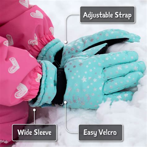 Kids Waterproof Gloves | Black for Snow | Jan & Jul