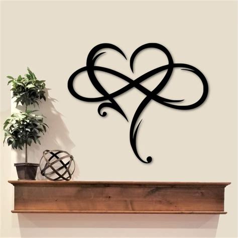 Infinity Symbol With Heart Metal Sign Love Infinity Symbol With Heart ...