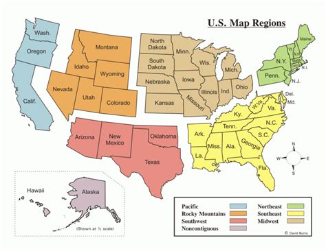 How To Learn The 50 States On A Map - Printable Map