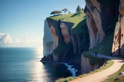 Premium AI Image | A road trip to the coast of france