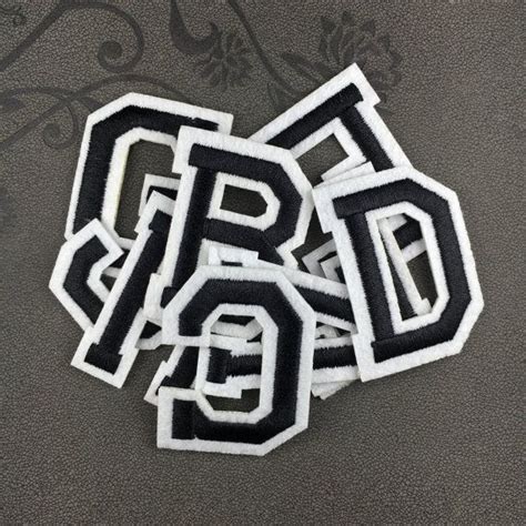 black letters patch iron on letters name by Perfecthandwork | Iron on ...