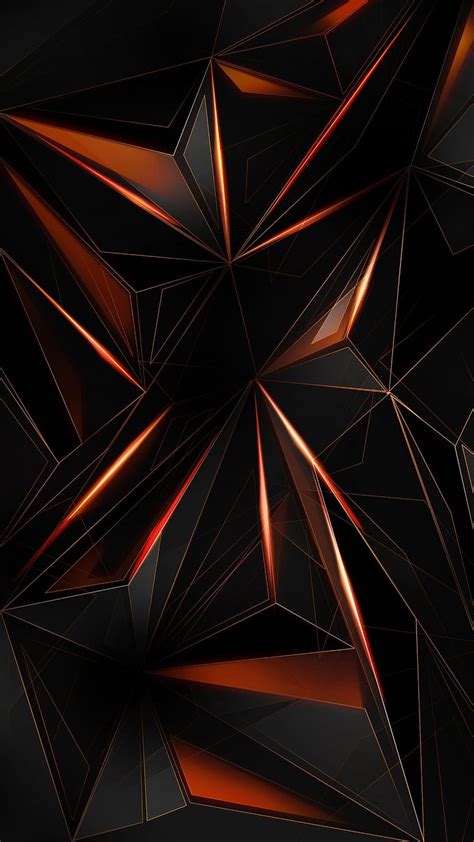 4K free download | Orange Shards, black, cool, modern, pink, purple ...