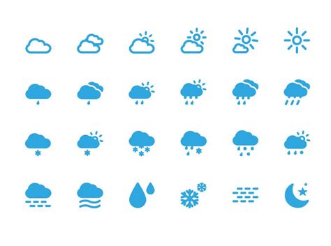 Weather Icons Set Vector Illustration | Free Icon | All Free Web ...