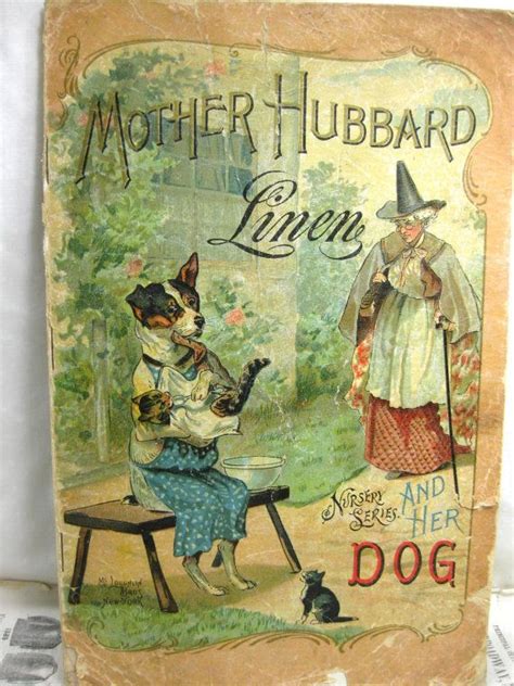 1800s Antique Childrens Book Linen Pages Mother Hubbard & | Etsy | Old ...