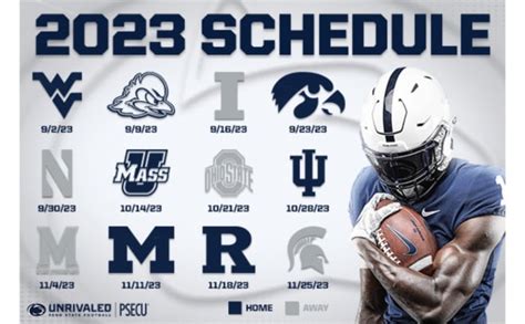 Psu 2024 Football Schedule Printable Full Season Free - Dina Myrtia