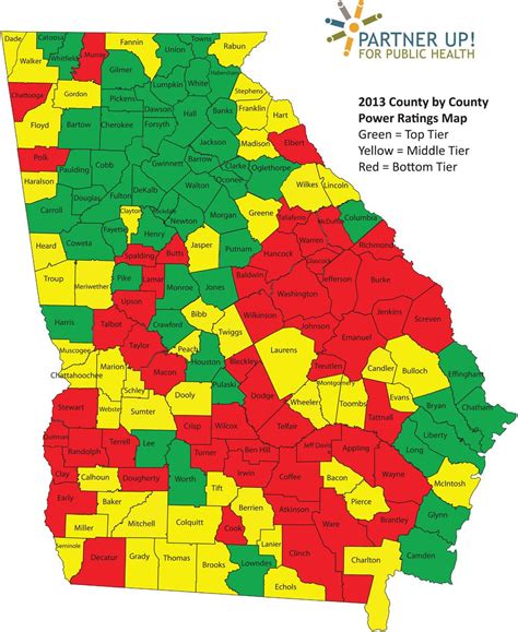 Georgia county map - Map of Georgia counties (United States of America)