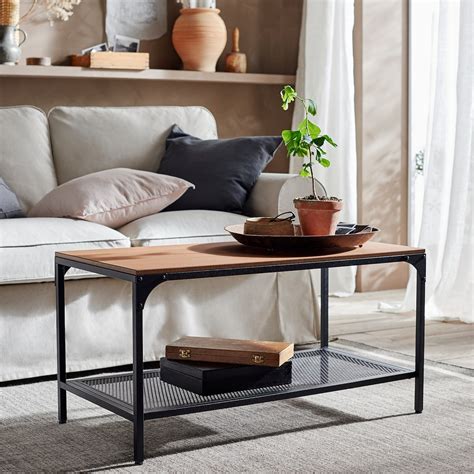 FJÄLLBO Coffee table, black, 35 3/8x18 1/8" - IKEA