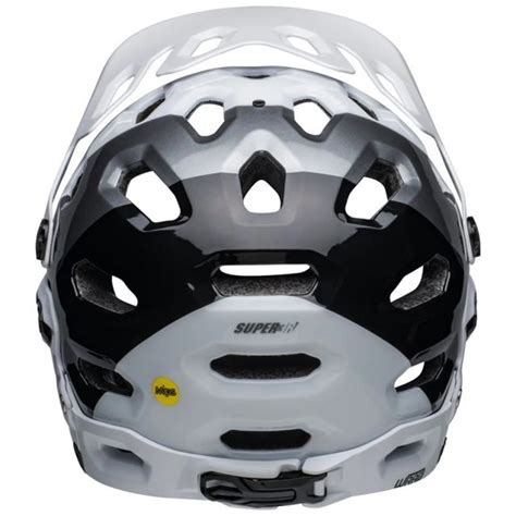 Bell Super 3R MIPS Full Face Helmet - Gloss White/Black | Ivanhoe Cycles