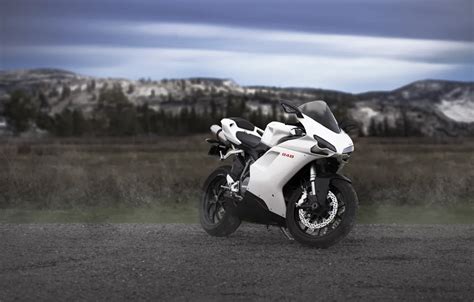 Wallpaper white, the sky, clouds, mountains, motorcycle, white, bike ...