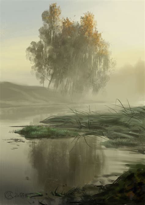 Morning landscape Morning, Landscape, Painting, Art, Art Background ...