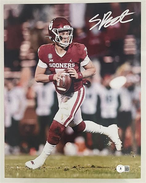 Spencer Rattler Autographed Signed Oklahoma Sooners 11X14 Photo Beckett ...