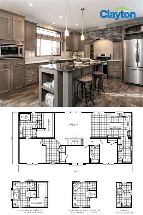 Freedom 66 Modular Home Floor Plan | Kitchen floor plans, Modular home ...