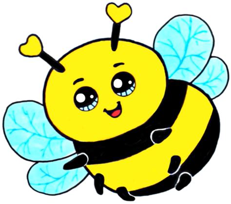 Como dibujar una ABEJA | Cute easy drawings, Easy drawings, Kawaii