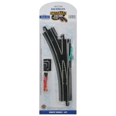 Bachmann Trains HO Scale Basic Left Turnout Snap Fit EZ Track Model ...