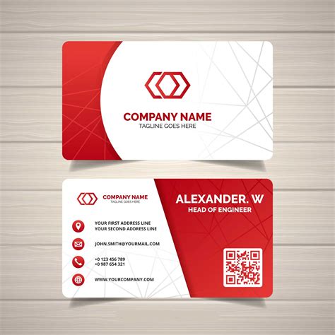 Red Corporate Business card Templates | Free Customize Visiting Cards ...