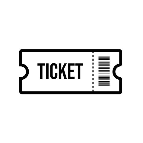 admit one ticket icon black and white isolated wite 12027723 Vector Art ...