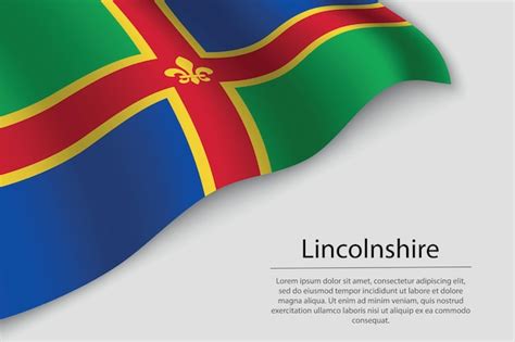 Premium Vector | Wave flag of Lincolnshire is a county of England ...