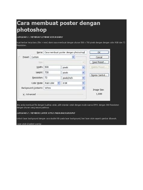 Membuat Poster dengan Photoshop | PDF