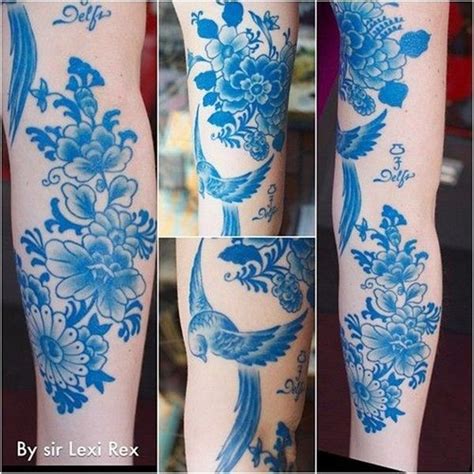 Insanely Gorgeous Blue Tattoos in Trend (44) | Pattern tattoo, Blue ink ...