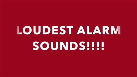 LOUDEST ALARM SOUND!! **FOR 20 MINS** - YouTube