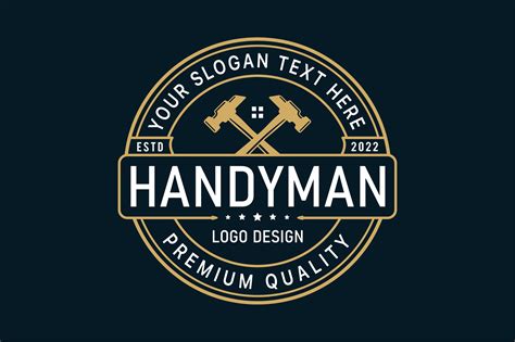 Handyman Retro Style Logo Design Vector Graphic by Bitmate Studio ...